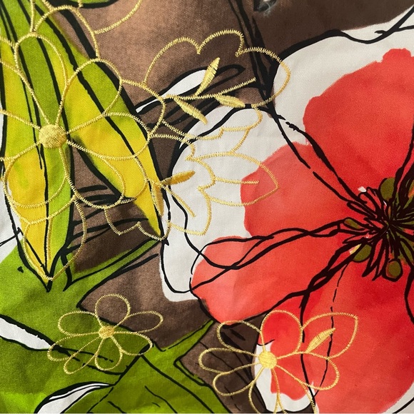 Trenz Woman by Theresa Renz Floral Blazer Jacket Lightweight with Cut Outs 1X - Picture 7 of 9